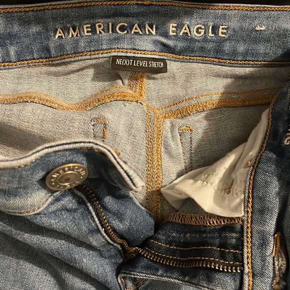 American Eagle Blue Denim Skinny Jeans - Picture 4 of 5